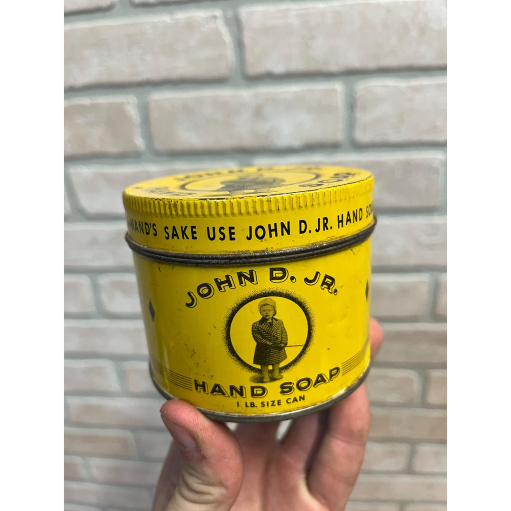 Vintage 1920's John D. Rockefeller Jr. Pix Hand Soap Tin Can Advertising