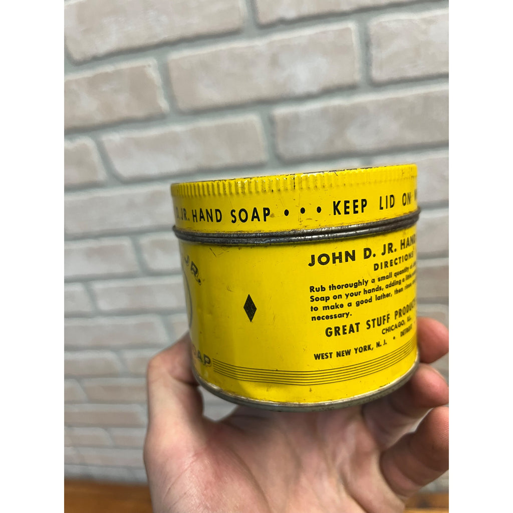 Vintage 1920's John D. Rockefeller Jr. Pix Hand Soap Tin Can Advertising