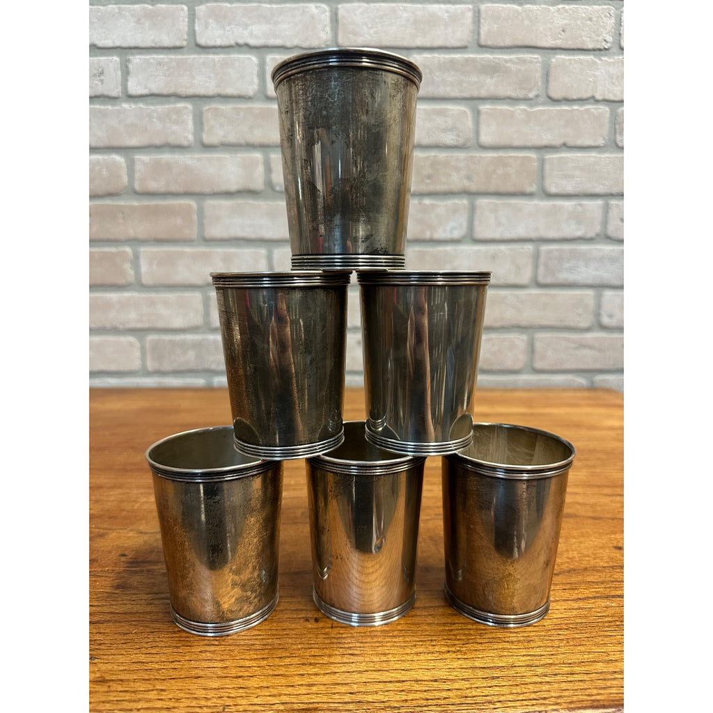 Set (6) Sterling Silver Mint Julep Cups by Manchester Mono -  756.93g Scrap