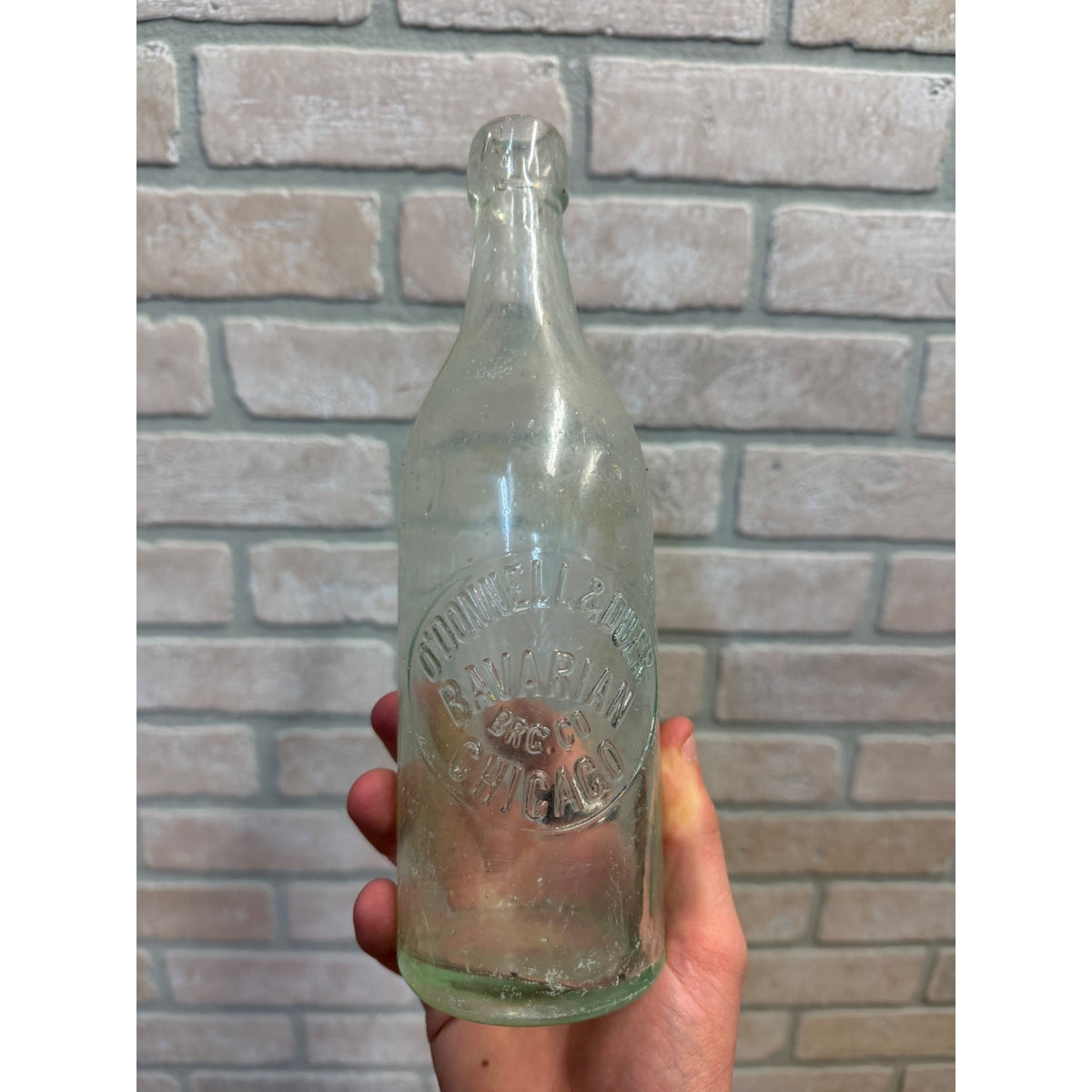 1890s O'Donnell & Duer Bavarian Brewing Pint Blob Beer Bottle Chicago