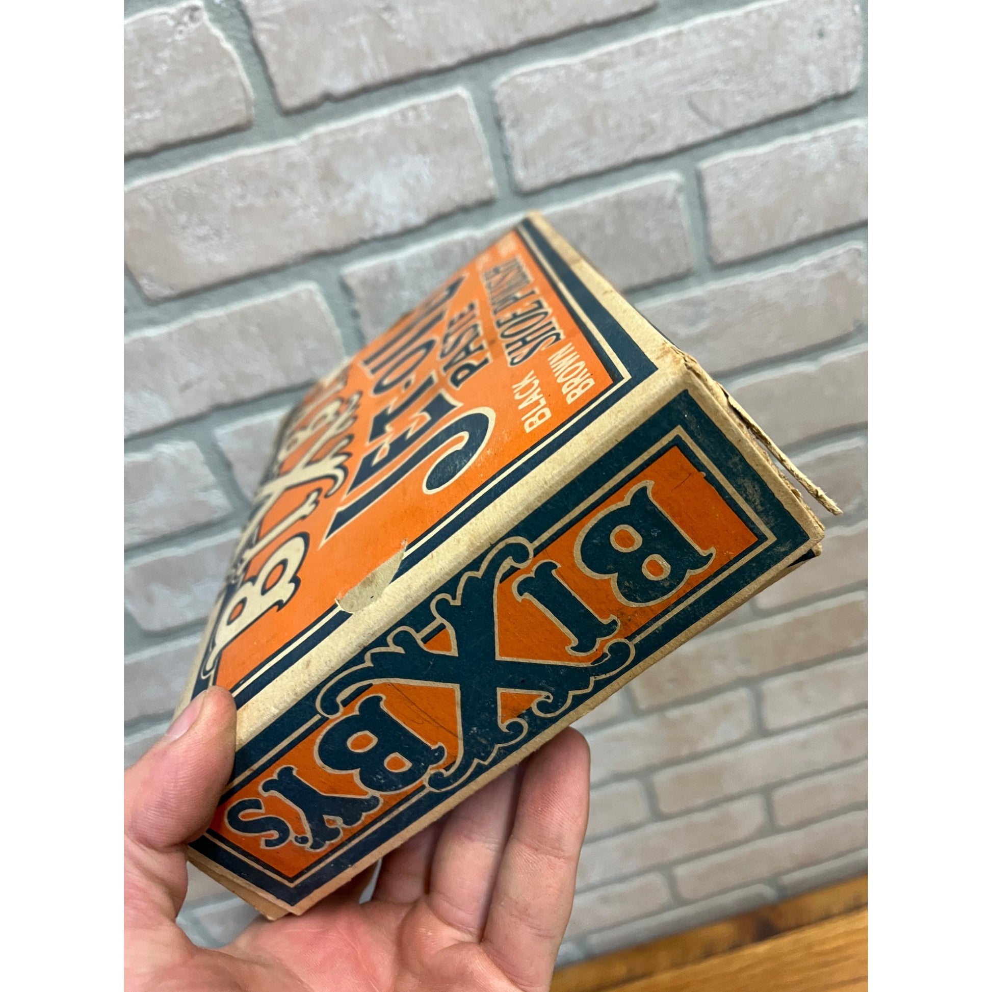 Vintage Bixby’s Jet-Oil Paste Shoe Polish Tins Store Display Advertising Box