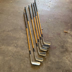 Vintage Dobson Brothers Milwaukee Hickory Shaft Golf Club Iron Set of 6 Antique Golf