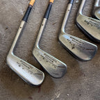 Vintage Dobson Brothers Milwaukee Hickory Shaft Golf Club Iron Set of 6 Antique Golf