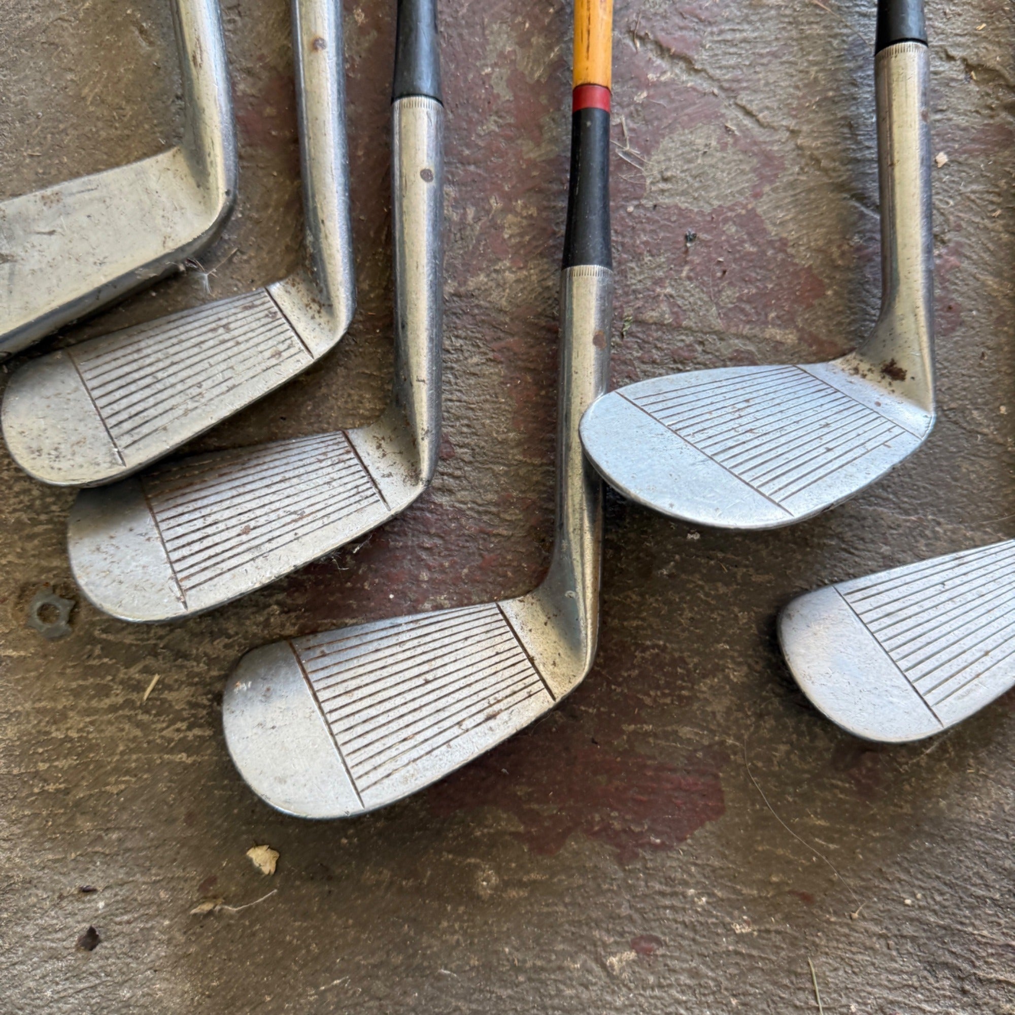 Vintage Dobson Brothers Milwaukee Hickory Shaft Golf Club Iron Set of 6 Antique Golf
