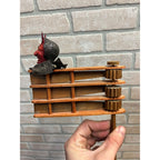 RARE Antique Halloween German Devil Head Ratcheting Wooden Noisemaker Crepe