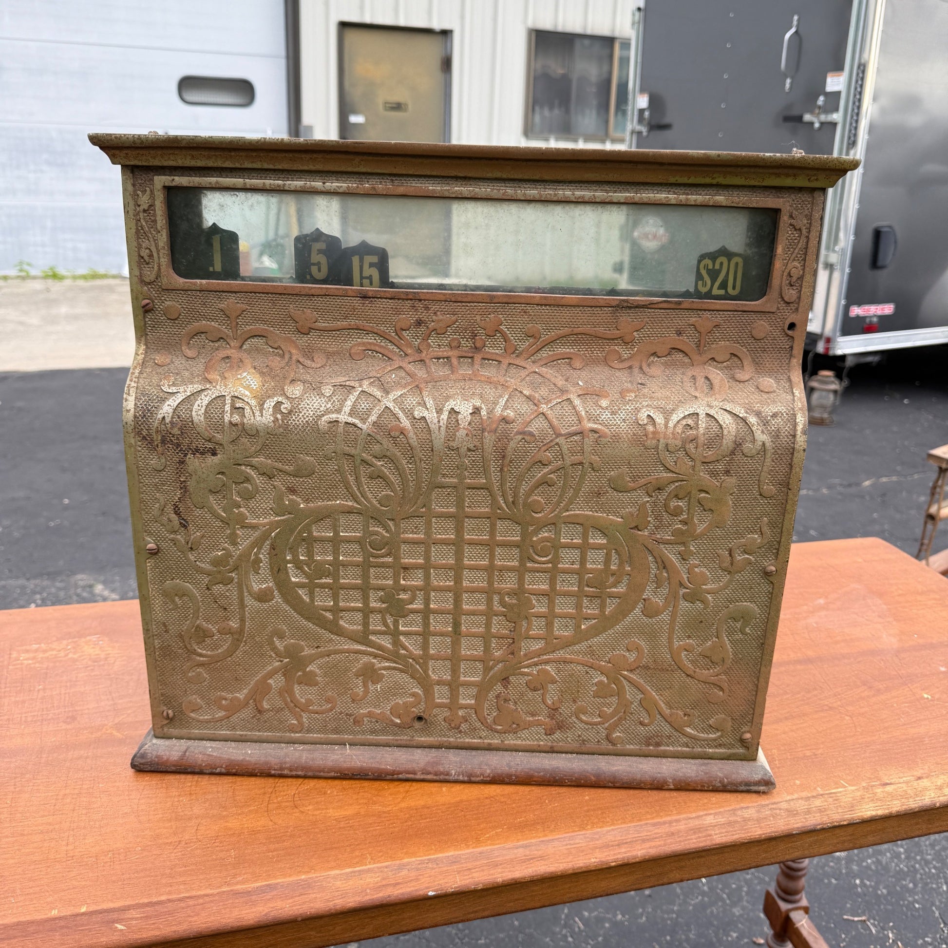 Antique Michigan Brand Nickel-Plated Brass Cash Register General Store