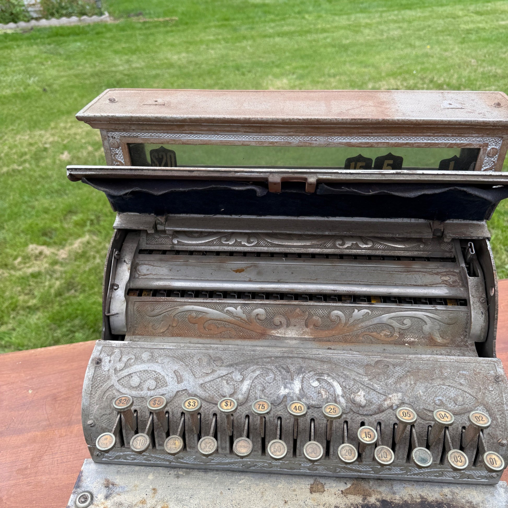 Antique Michigan Brand Nickel-Plated Brass Cash Register General Store
