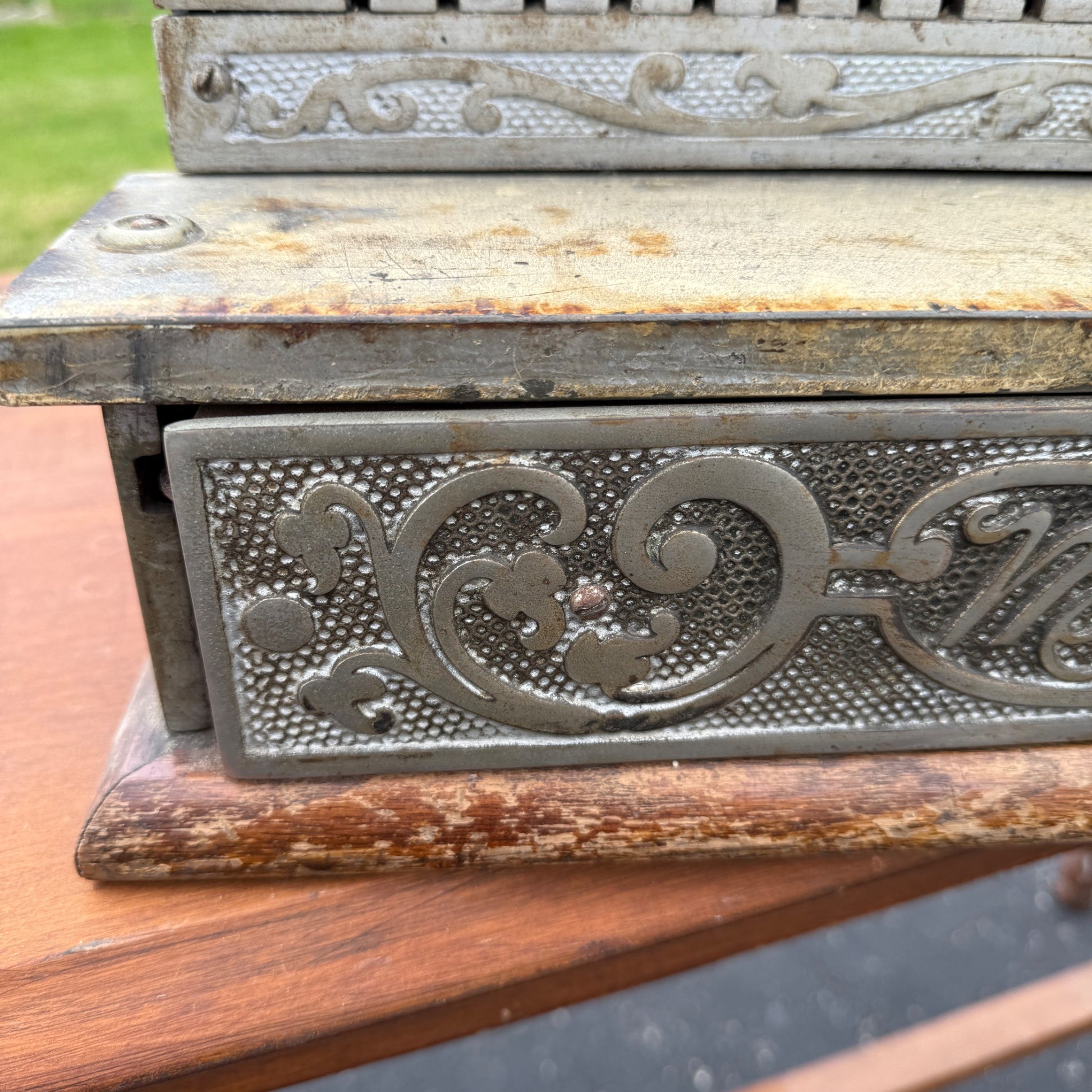 Antique Michigan Brand Nickel-Plated Brass Cash Register General Store