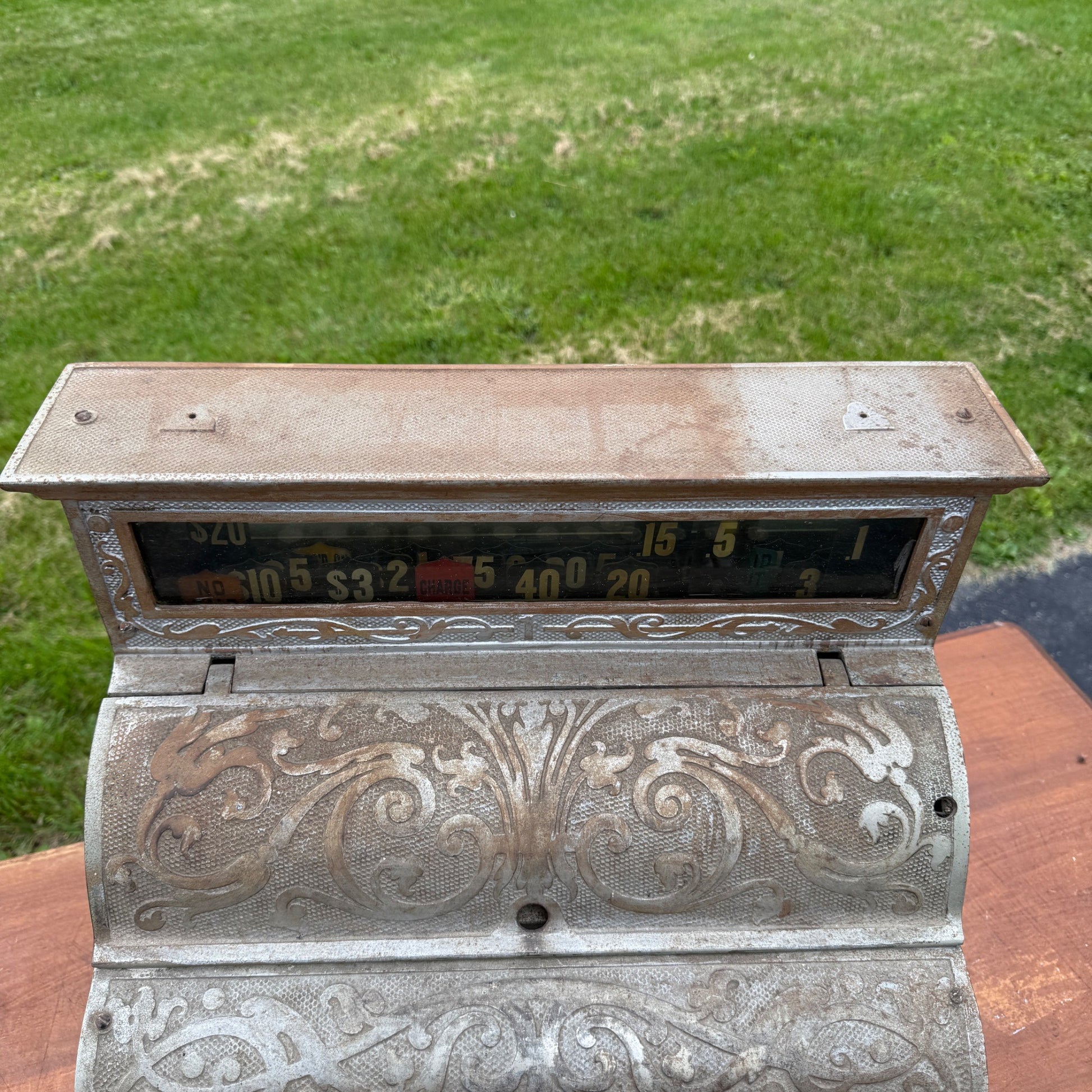 Antique Michigan Brand Nickel-Plated Brass Cash Register General Store
