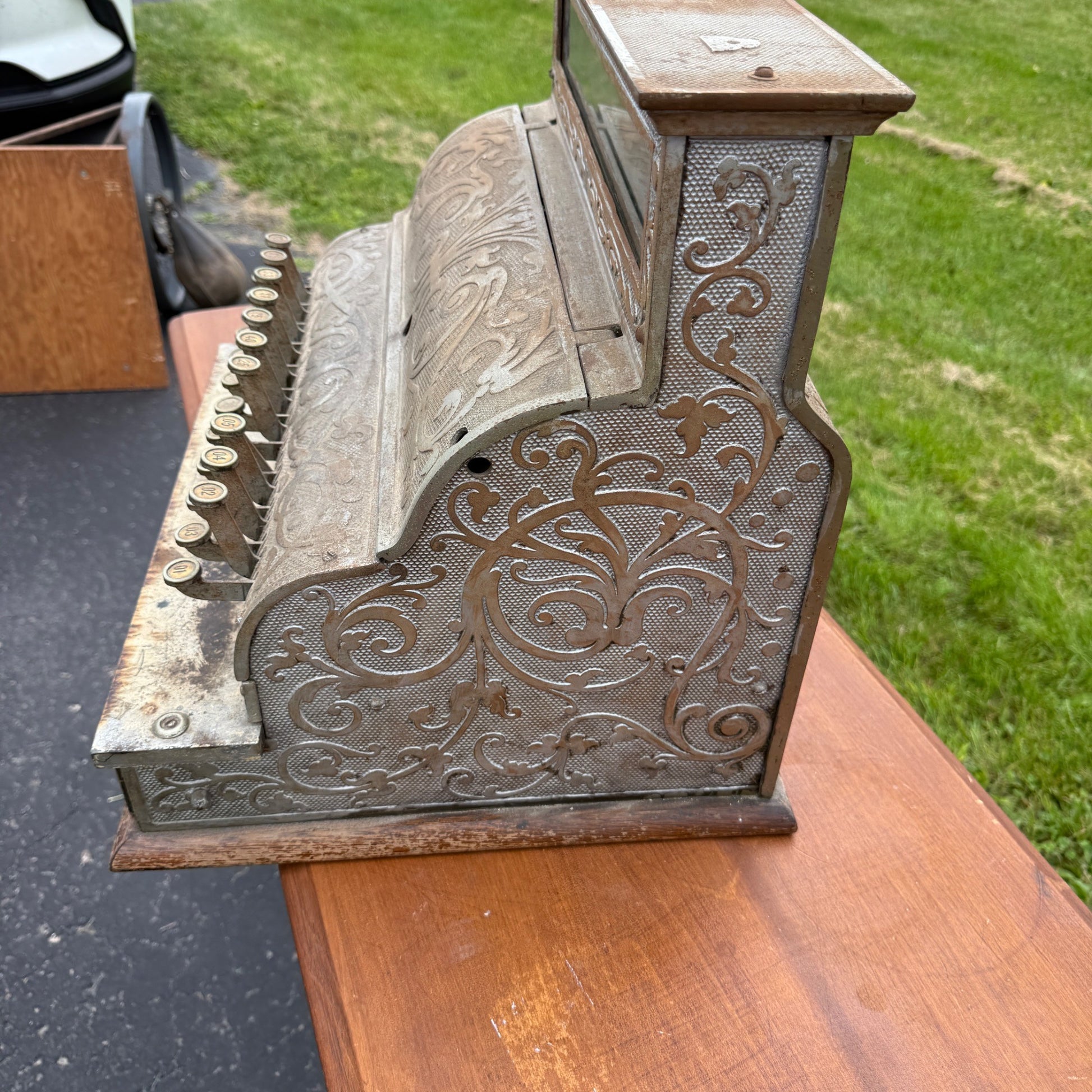 Antique Michigan Brand Nickel-Plated Brass Cash Register General Store