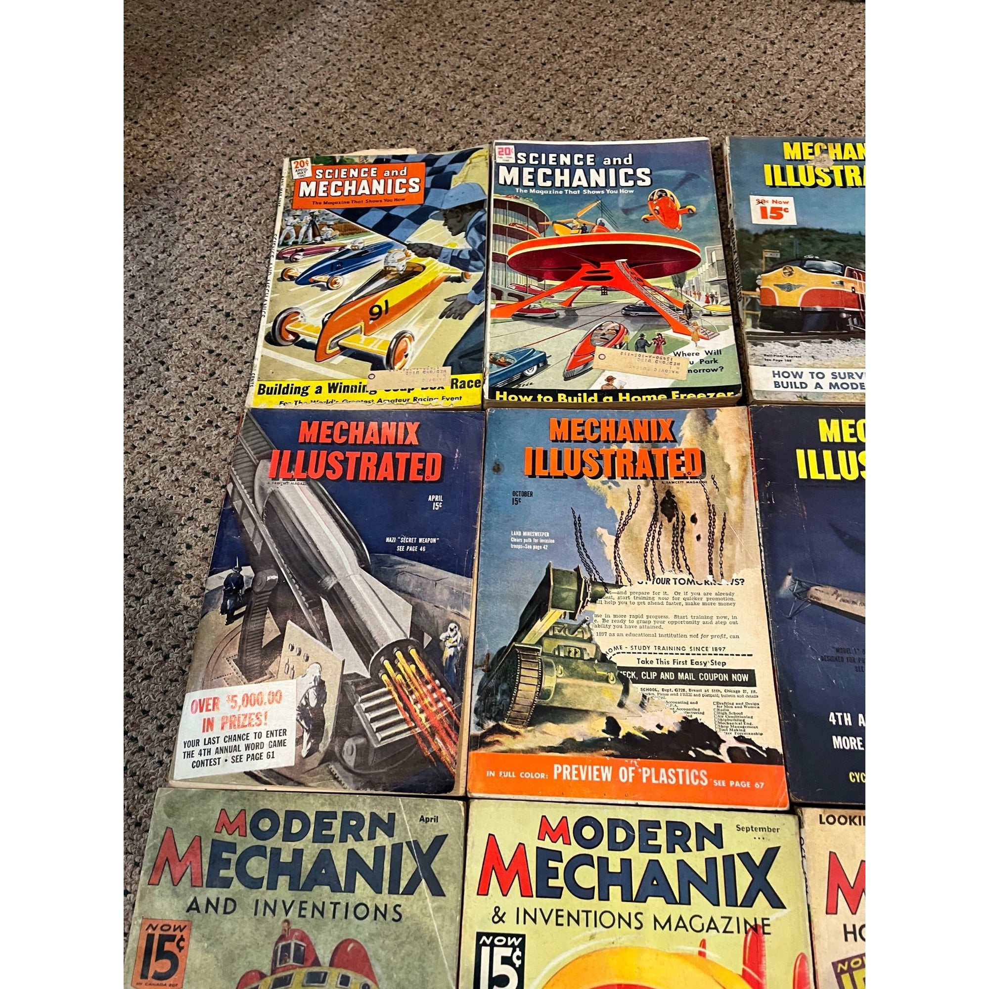 Vintage 1930s Lot (29) Popular Mechanics Magazines Science Modern Mechanix ++