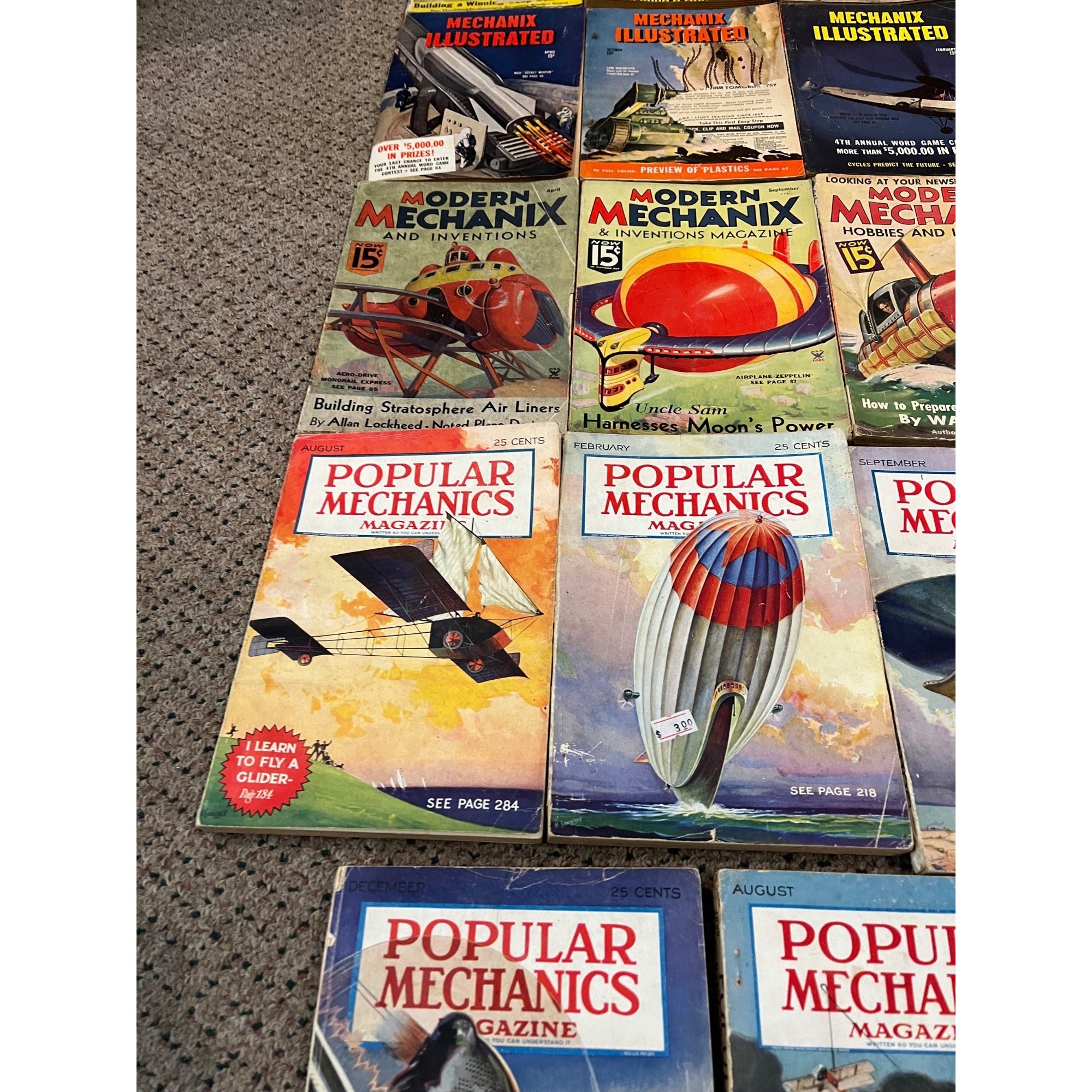 Vintage 1930s Lot (29) Popular Mechanics Magazines Science Modern Mechanix ++