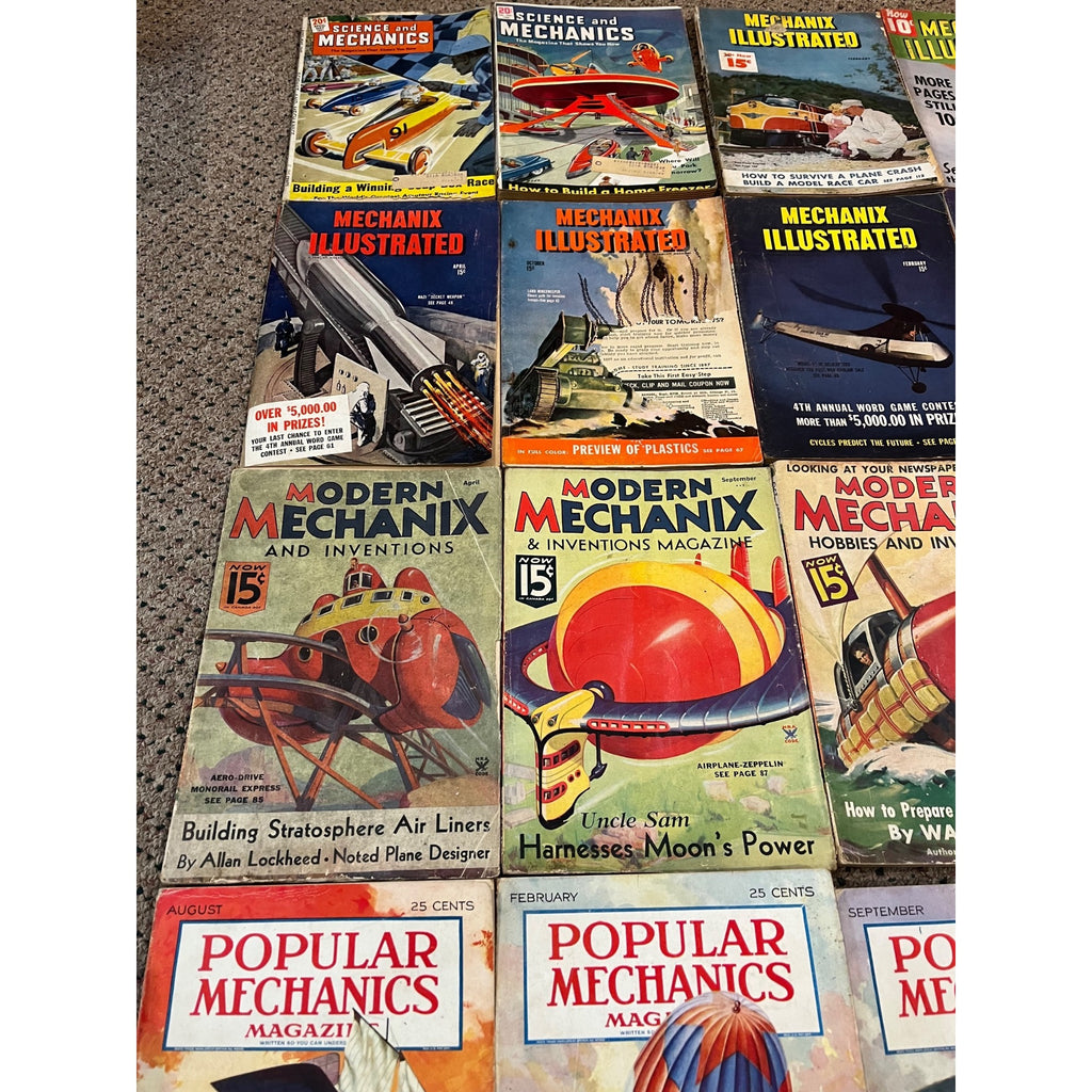 Vintage 1930s Lot (29) Popular Mechanics Magazines Science Modern Mechanix ++