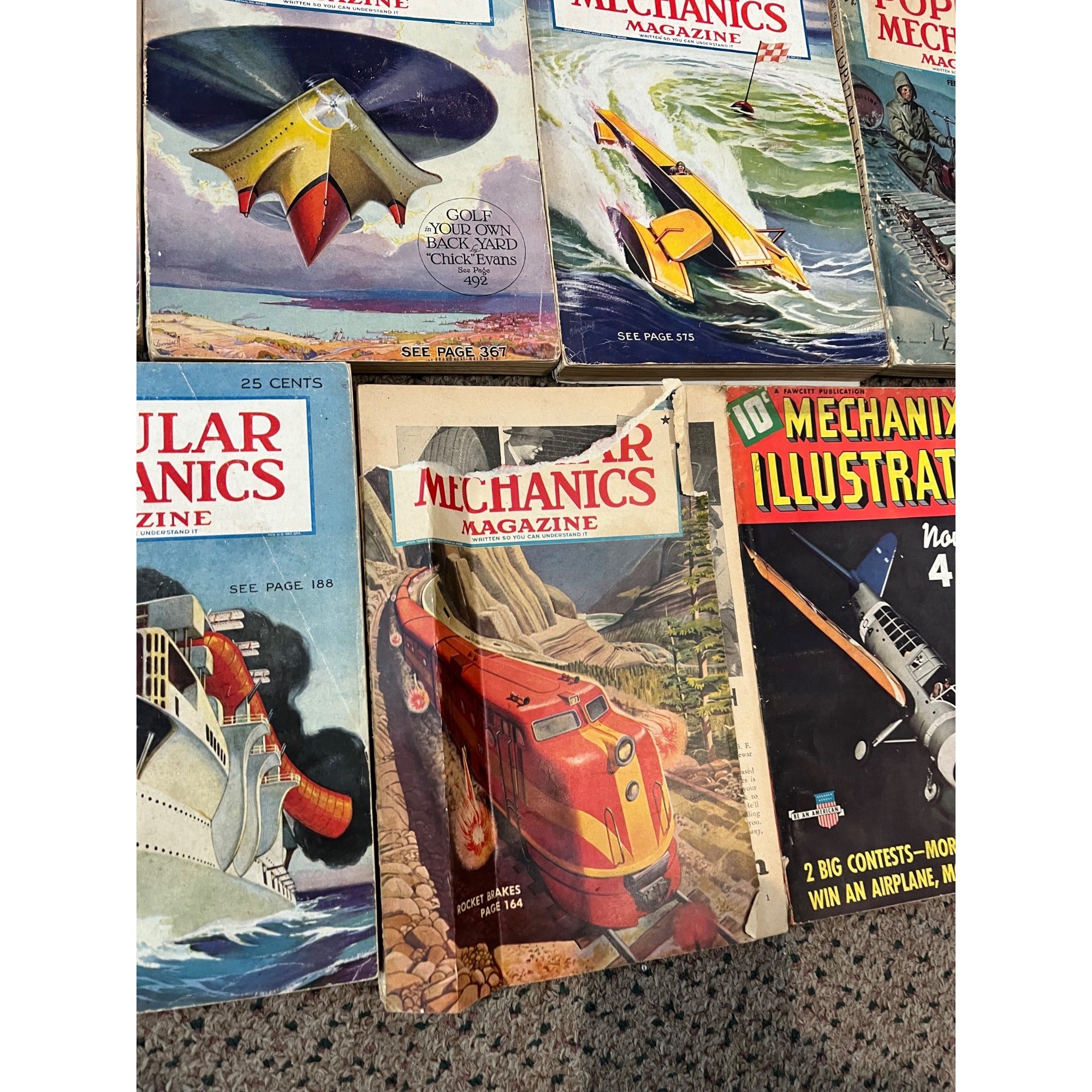 Vintage 1930s Lot (29) Popular Mechanics Magazines Science Modern Mechanix ++