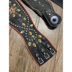 Original Vintage 1930s Leather Motorcycle Kidney Belts Folk Art Americana Garage