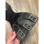 Original Vintage 1930s Leather Motorcycle Kidney Belts Folk Art Americana Garage