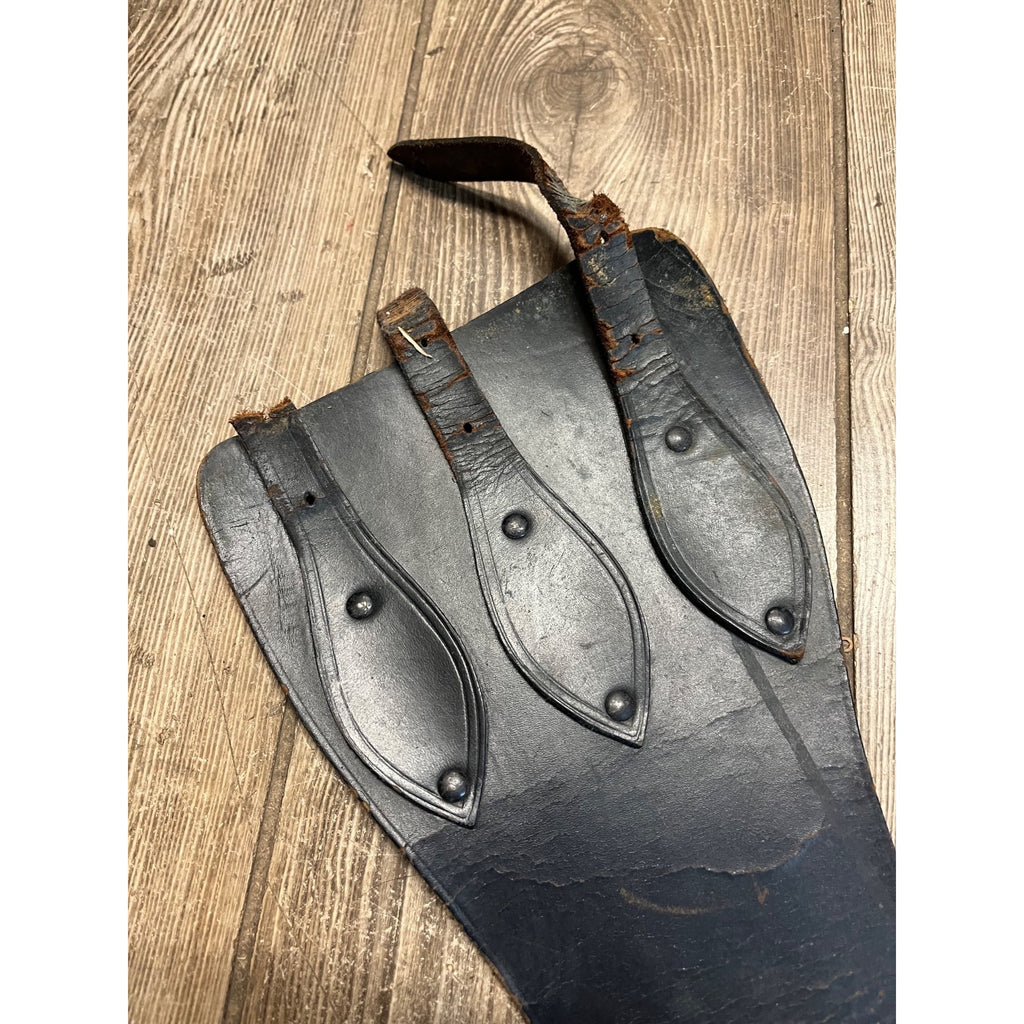 Original Vintage 1930s Leather Motorcycle Kidney Belts Folk Art Americana Garage