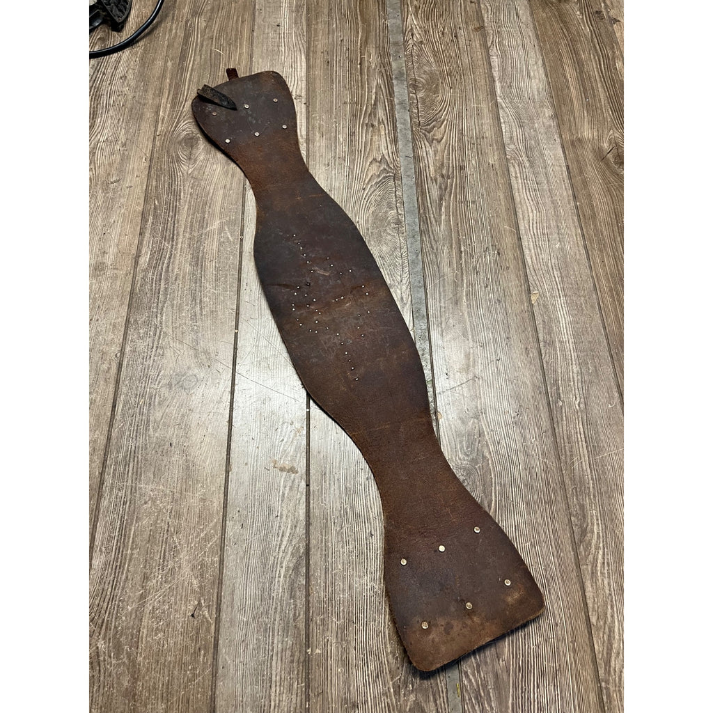 Original Vintage 1930s Leather Motorcycle Kidney Belts Folk Art Americana Garage
