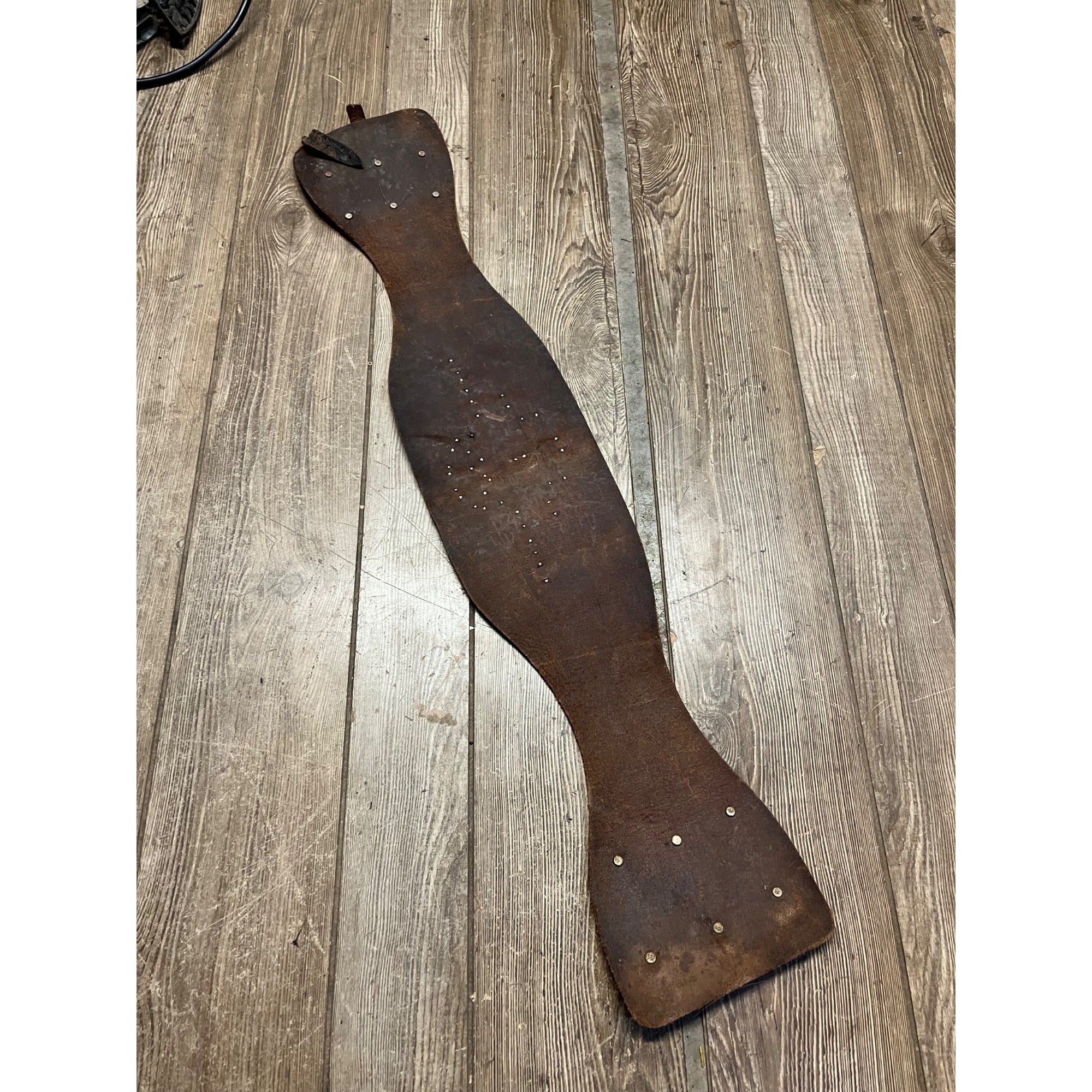Original Vintage 1930s Leather Motorcycle Kidney Belts Folk Art Americana Garage