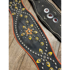 Original Vintage 1930s Leather Motorcycle Kidney Belts Folk Art Americana Garage