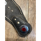 Original Vintage 1930s Leather Motorcycle Kidney Belts Folk Art Americana Garage