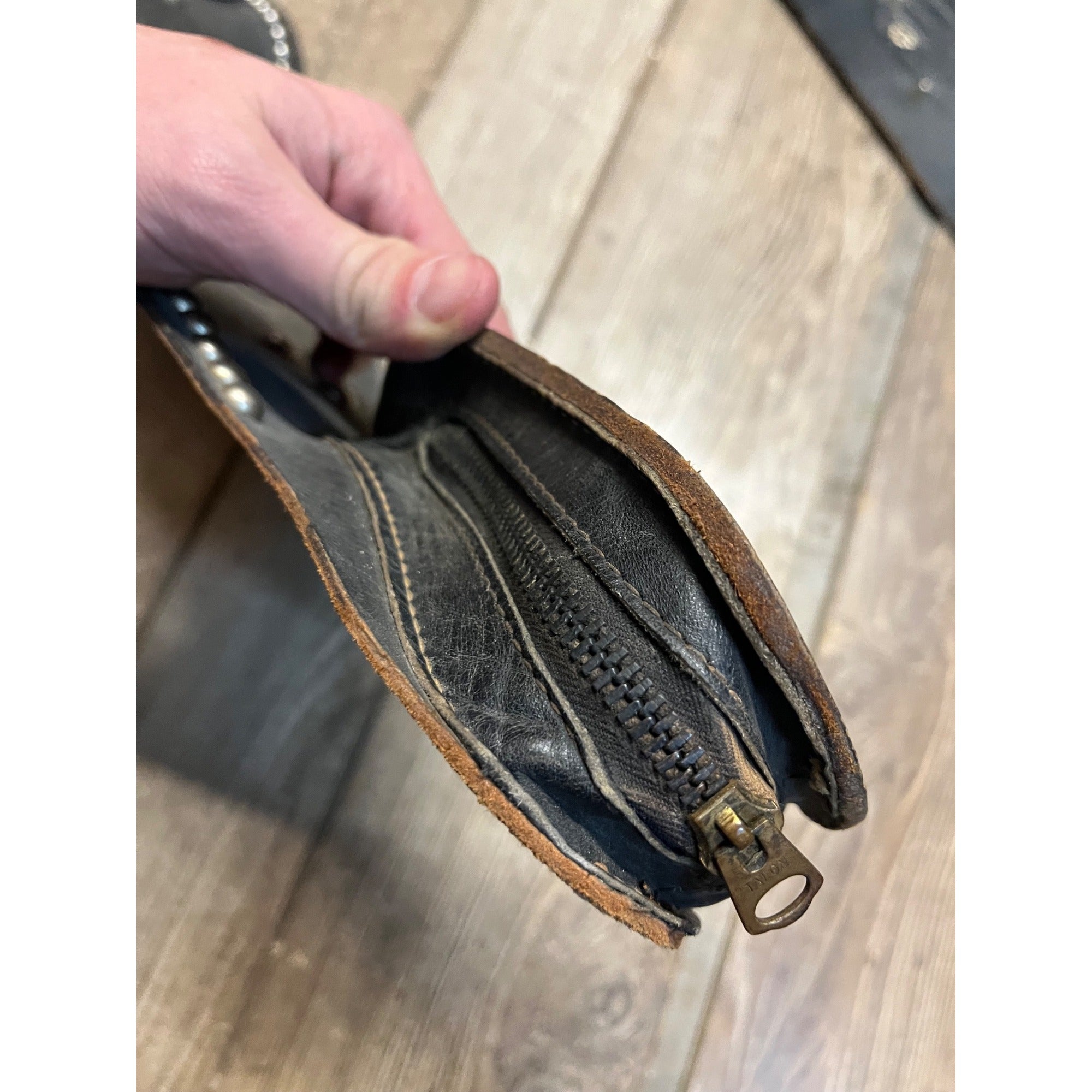Original Vintage 1930s Leather Motorcycle Kidney Belts Folk Art Americana Garage