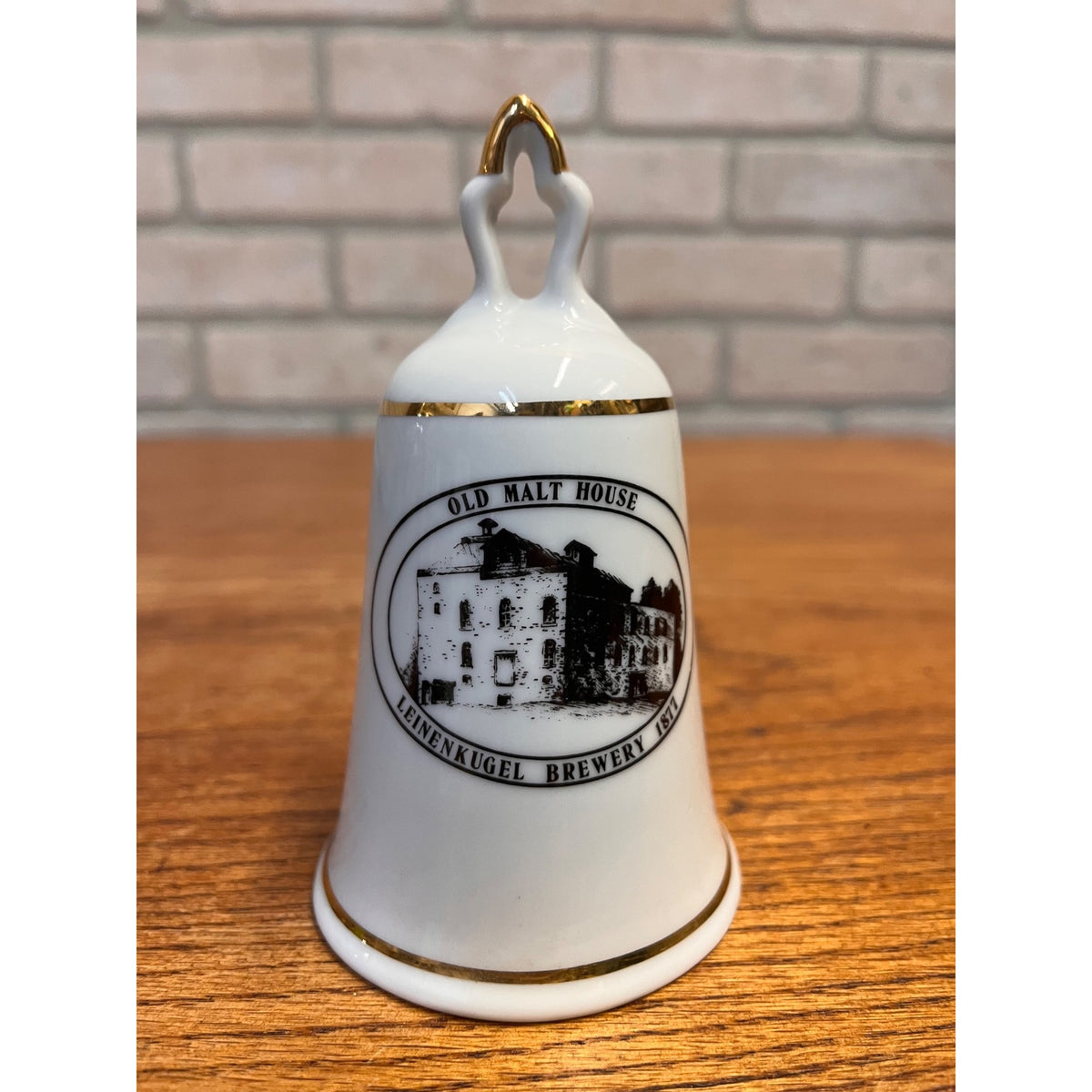Vintage Leinenkugel's Brewery Old Malt House Ceramic Bell Chippewa Falls, WI.