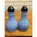 Vintage Euclid Coffee Grenade Style Salt Pepper Shakers Blue