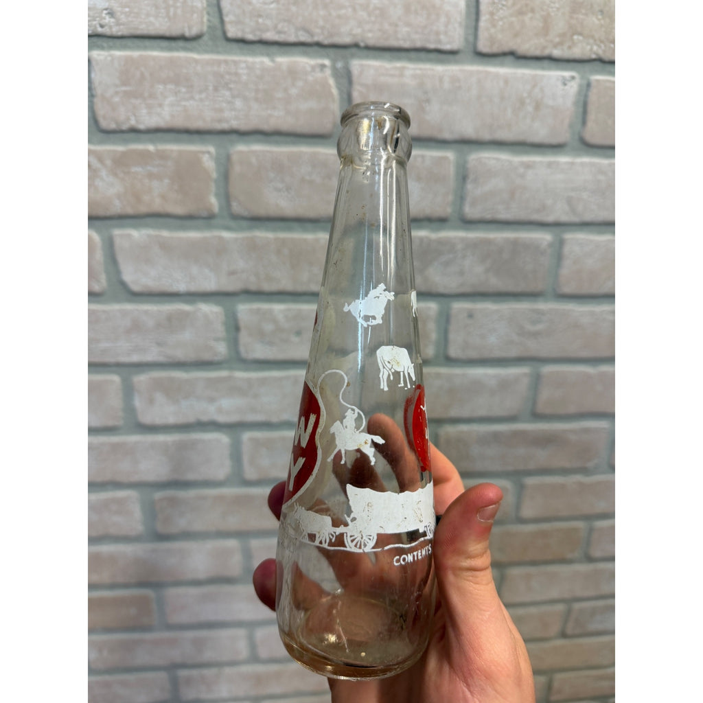 ALC Cowboy Soda Bottle Western Scenes 6 oz. Chicago Bottling CO. Rare