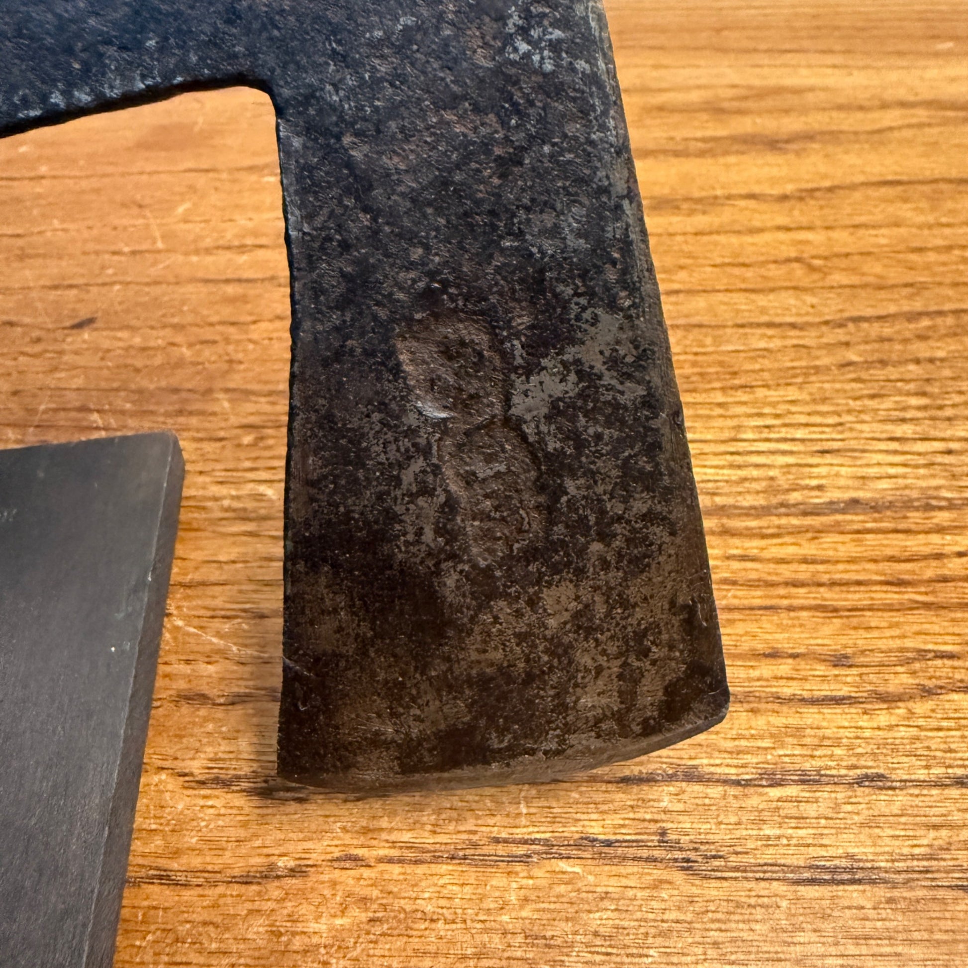 Original Antique 17th Century European Forged Iron Axe w/ Wood Handle