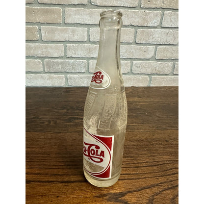 Vintage 1950s Pepsi Cola 12oz Glass Red White Soda Bottle - Petersburg West VA