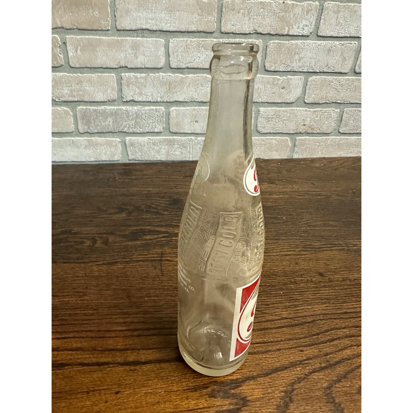 Vintage 1950s Pepsi Cola 12oz Glass Red White Soda Bottle - Petersburg West VA