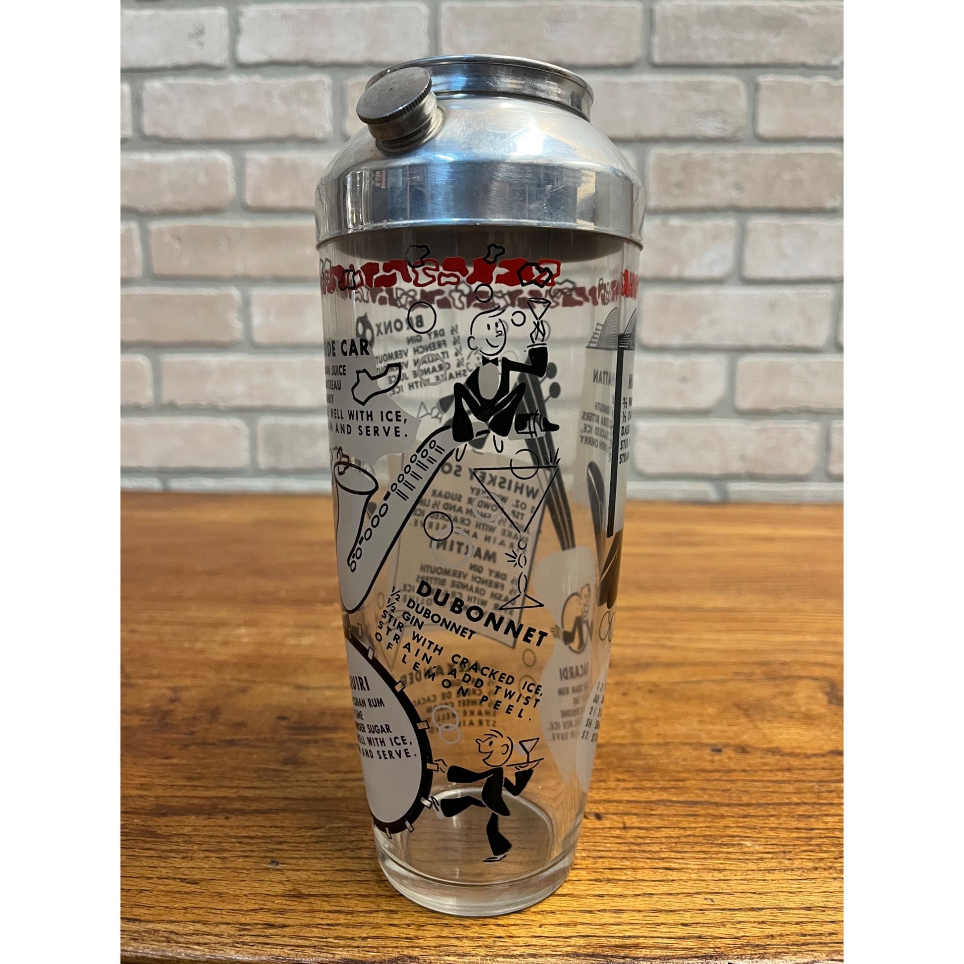 Vintage Cocktail Shaker Roaring 20’s Jazz Bar Recipes Barware Retro  Hazel Atlas?