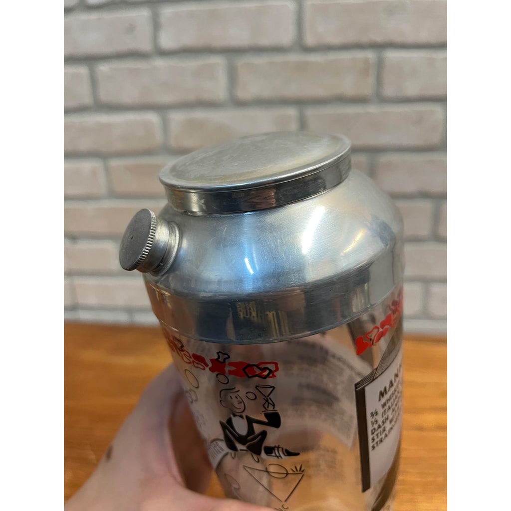 Vintage Cocktail Shaker Roaring 20’s Jazz Bar Recipes Barware Retro  Hazel Atlas?