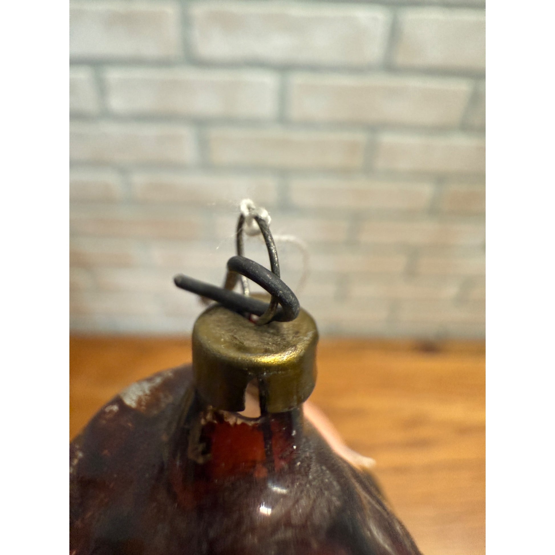 Antique Mercury Glass House w/ Pine Tree Christmas Ornament  German