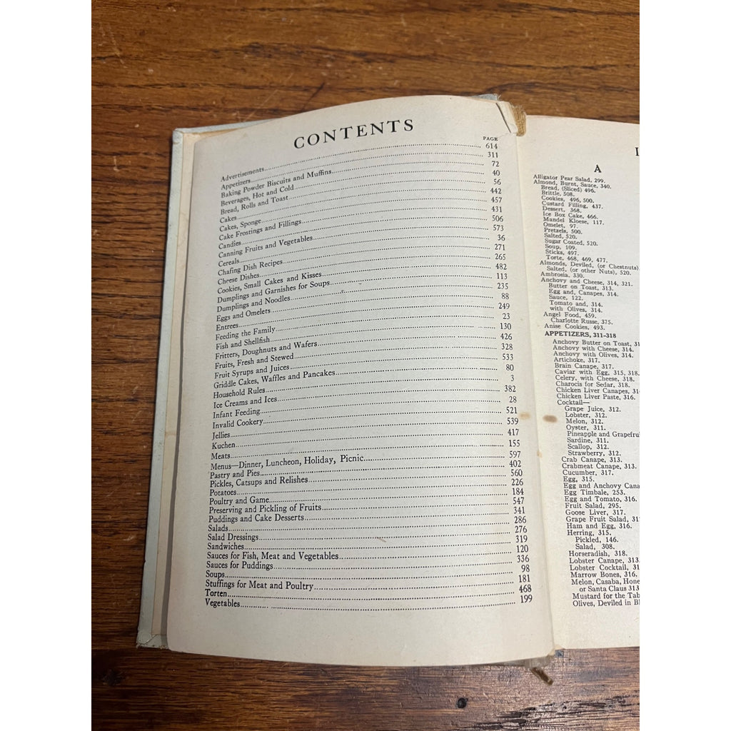 Vintage 1924 The Settlement Cook Book Hardcover Recipes Mrs Simon Kander