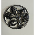 Danecraft Sterling Silver 925 Pine Needle & Pine Cone Branch Circle Brooch Pin