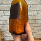 Antique Amber Glass Medicine Bottle Acetanilide Label John Wyeth & Brother