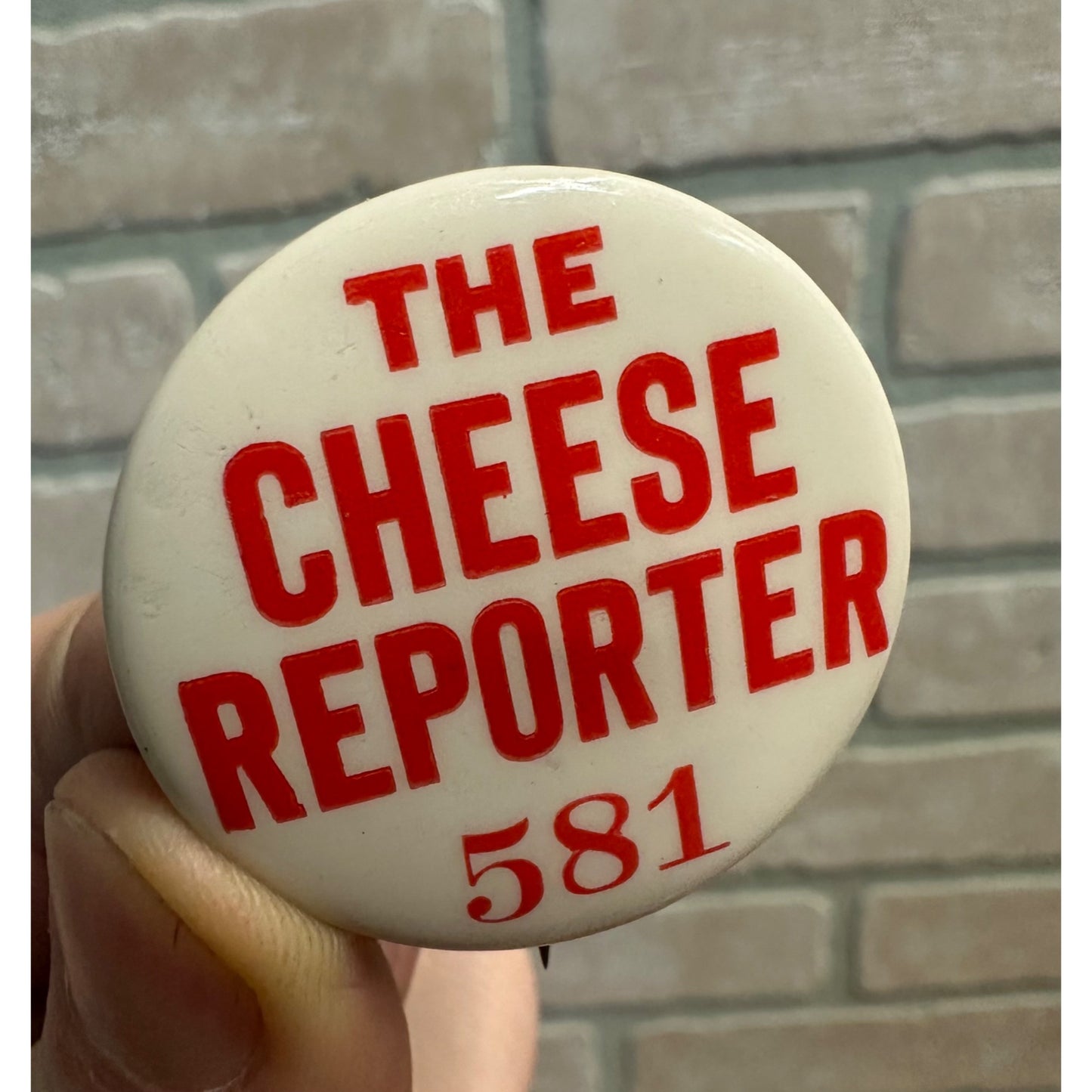 Vintage 1950s The Cheese Reporter (Madison Wisconsin) Media Pass Badge Pin