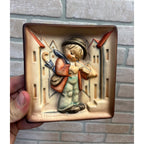Vintage Hummel # 93 Little Fiddler 1950s Hangings Wall Plaque Violin Goebel