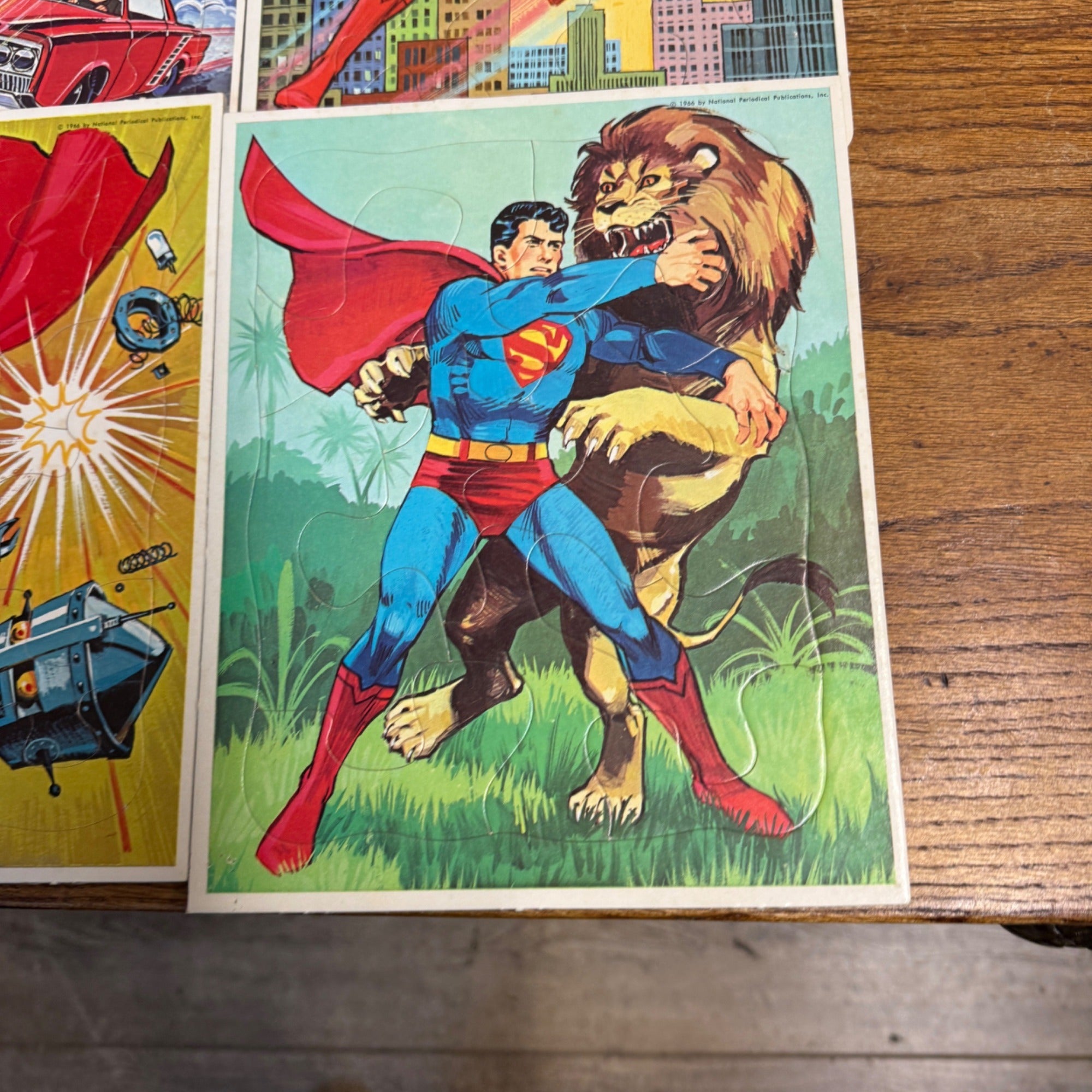 Vintage Whitman 4 Superman Frame-Tray Puzzles 1960s Toy