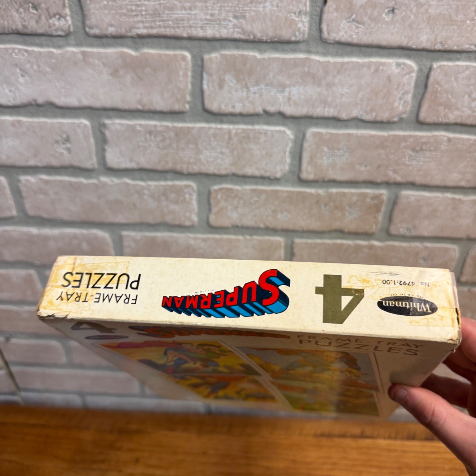 Vintage Whitman 4 Superman Frame-Tray Puzzles 1960s Toy