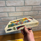 Vintage Whitman 4 Superman Frame-Tray Puzzles 1960s Toy