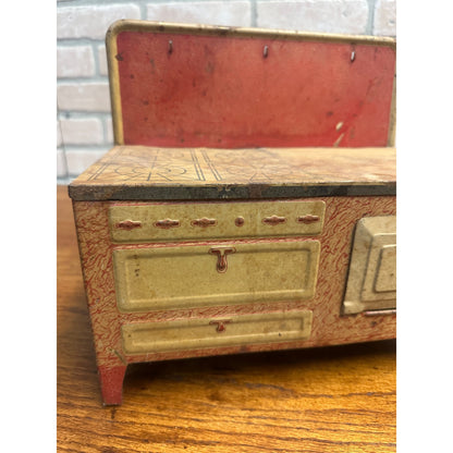 Vintage 1940s Child's Play Kitchen Oven Range Stove Tin Litho Wolverine