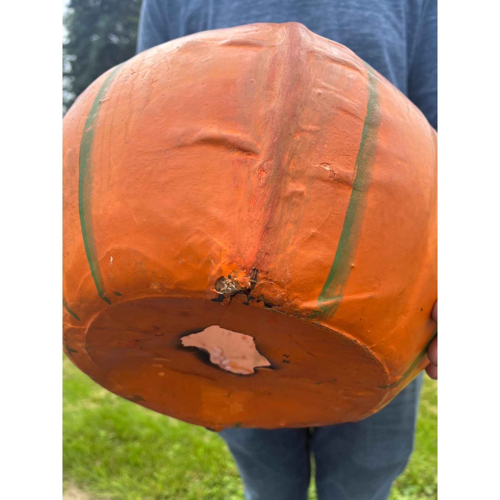 RARE Antique 1920s Halloween German Jack O Lantern JOL Candle Holder Large 11.5"