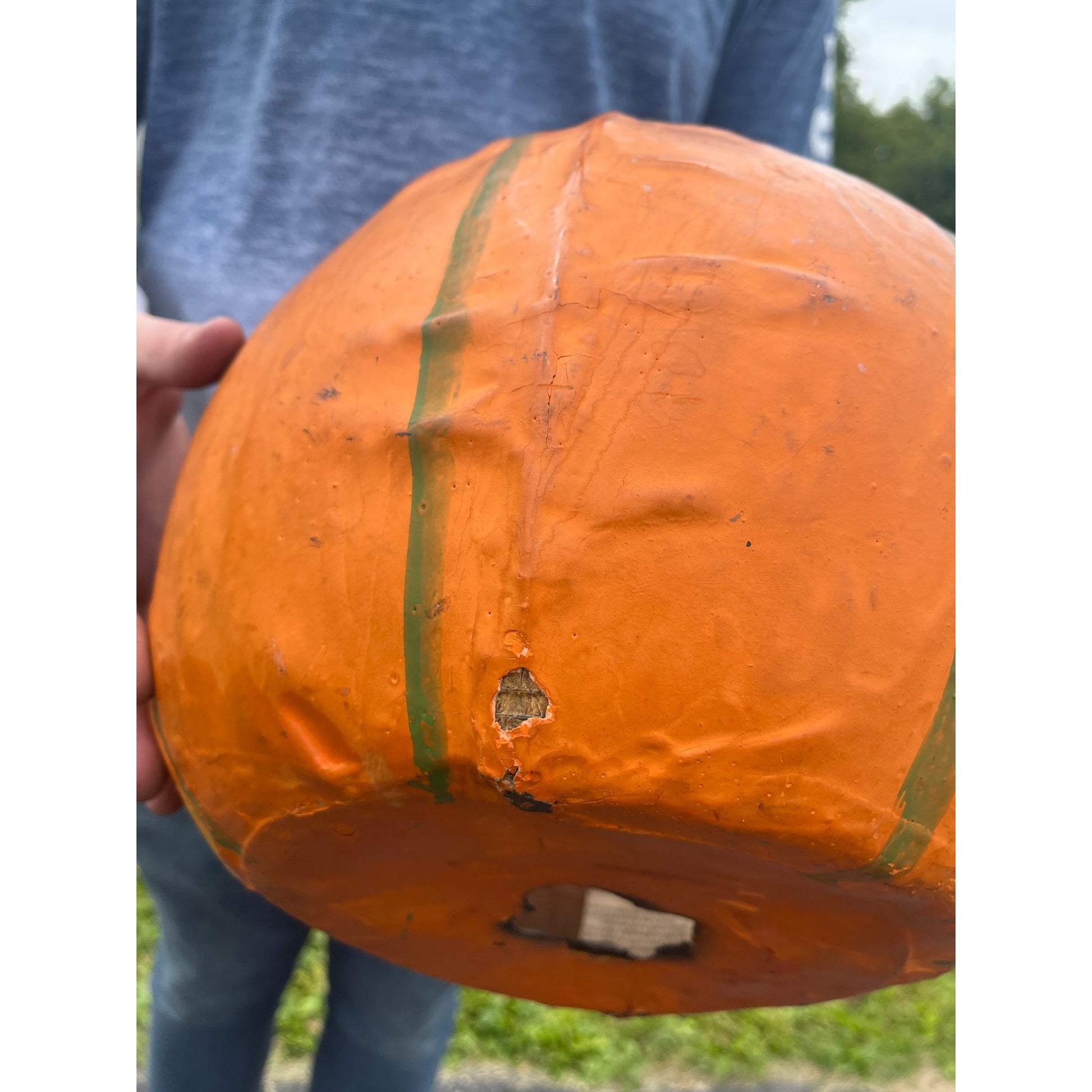 RARE Antique 1920s Halloween German Jack O Lantern JOL Candle Holder Large 11.5"