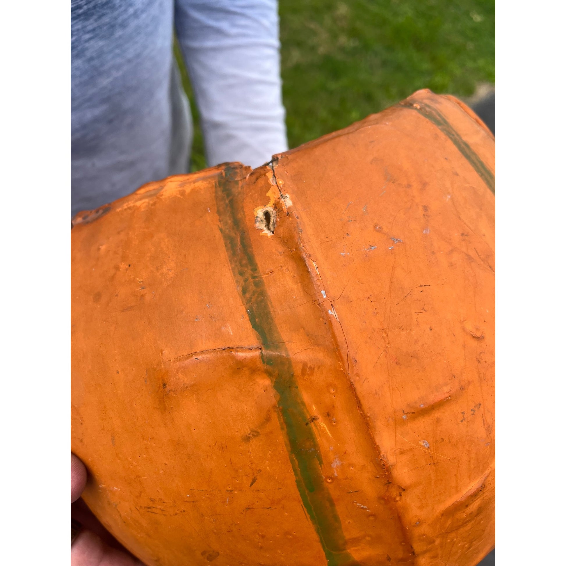 RARE Antique 1920s Halloween German Jack O Lantern JOL Candle Holder Large 11.5"