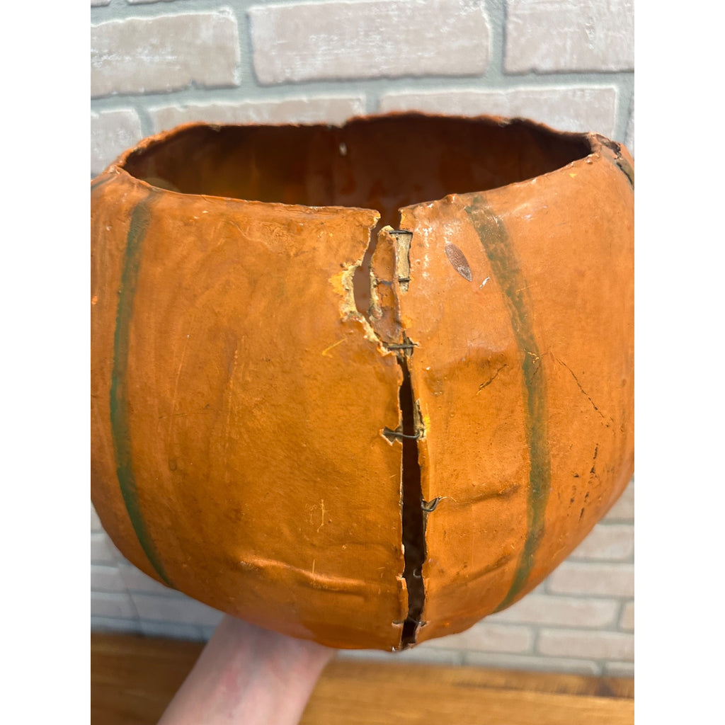 RARE Antique 1920s Halloween German Jack O Lantern JOL Candle Holder Large 11.5"