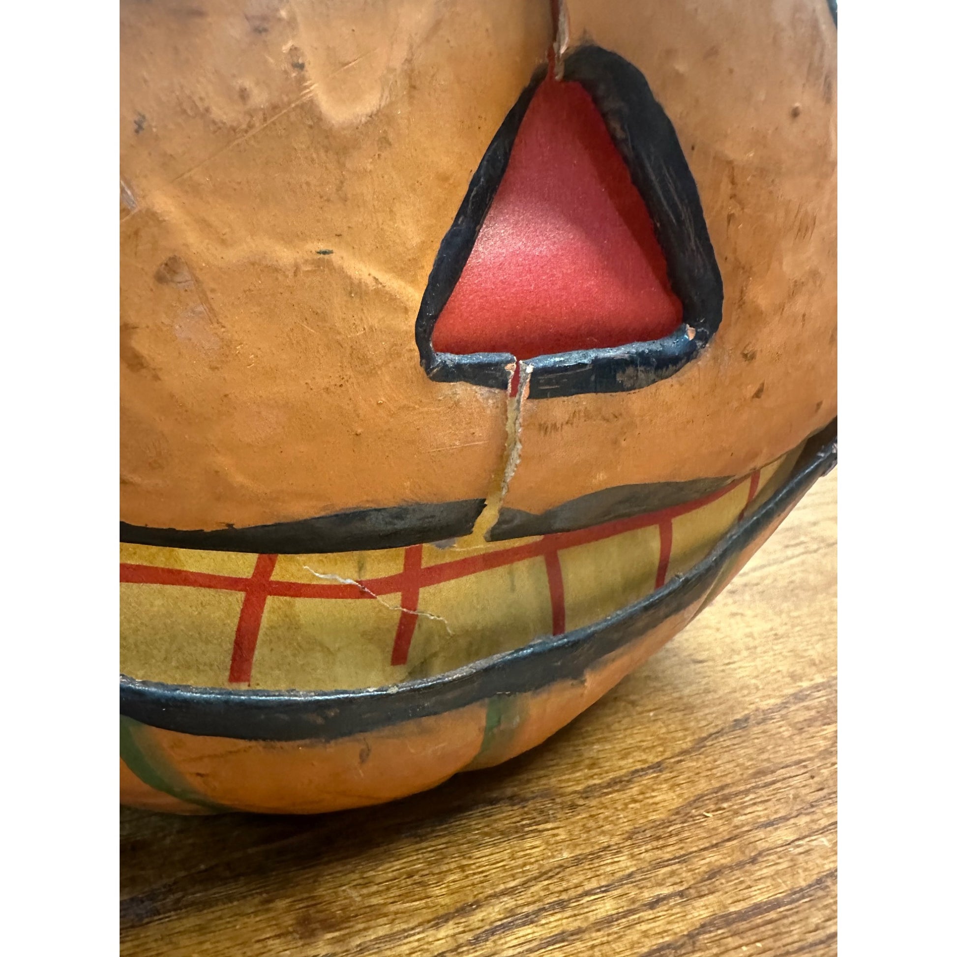 RARE Antique 1920s Halloween German Jack O Lantern JOL Candle Holder Large 11.5"