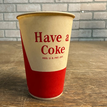 Vintage 7oz Have A Coke Coca Cola  Paper Wax Cup Soda Dixie